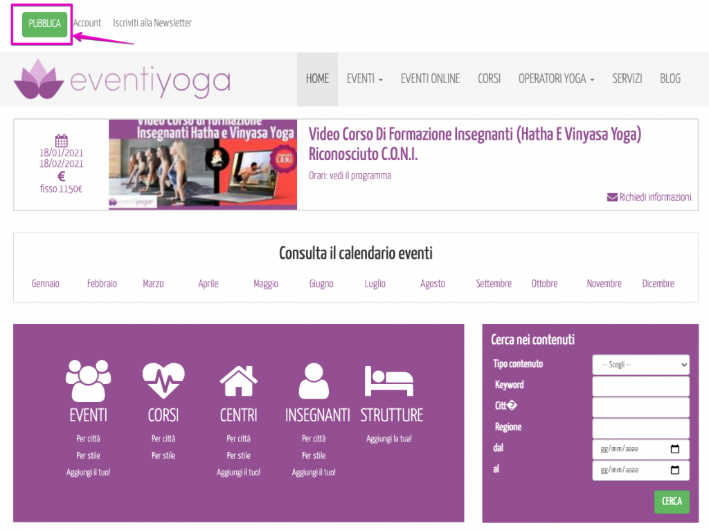 Insegnante yoga su Eventiyoga