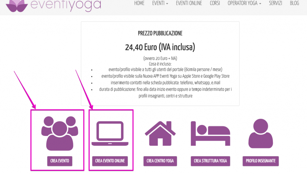 eventi yoga online o in presenza
